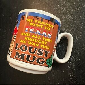 Vintage Texas Souvenir Mug - White